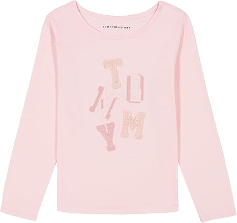 Tommy Hilfiger Girls' Long Sleeve Flip Sequins Graphic T